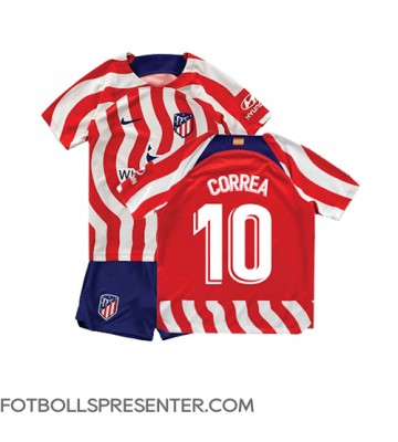 Atletico Madrid Angel Correa #10 Hemmatröja Barn 2022-23 Kortärmad (+ korta byxor)